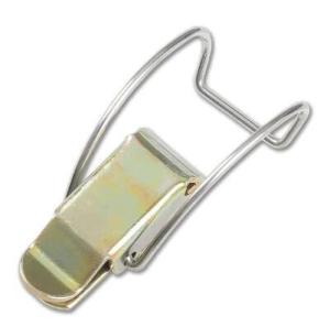 Wholesale Other General Mechanical Components: XTL-HC255-161ZT Hook Type Buckle, Yellow Galvanized Iron Little Latch, Long Curved Hook for Toolbox