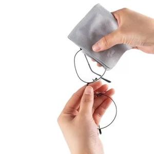 Wholesale cleaning wipe: High Durable Microfiber Glasses Cloth Lint Free Microfiber Glasses Polishing Cloth