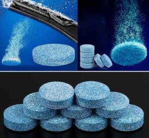 Wholesale car video: 5PCS Blue Car Window Cleaning Wash Super Concentrated Wiper Tablet Effervescent Tablet Stain Remover