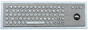 Wholesale computer keyboard: Metal Keyboard with Trackball for Industrial (X-BP71B-S)