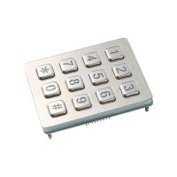12 Keys 3x4 Matrix Stainless Steel Waterproof Keypad with Ergonomic Keyboard 5