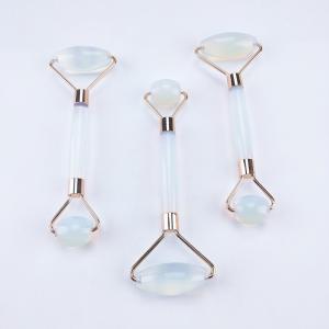 Wholesale sterling silver jewelry pendants: New Design Amazon Facial Massager Welded Metal Jade Face Body Massage Roller