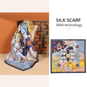 Wholesale silk shawls: High End Ladies Beautiful and Smooth Square Scarves 100%silk Soft Printing Neckwear Scarf