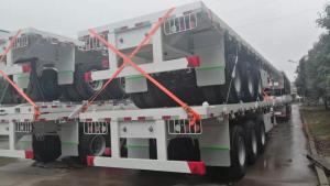 Wholesale china supplier semi trailer: China 40ft 3 Axles Flatbed Semi Trailers Manufacturer Supplier Exporter