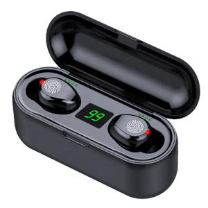 Wholesale earbuds: Factory Long Battery Life Earphone Tws BT True Wireless Headphones F9 Earbuds with Charging Case
