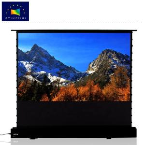 Wholesale aluminum man lift: 100 Inch Floor Stand 4k Projector Screen Electric with Remote Control