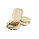 Biodegradable Disposable 100% Natural Paper Food Containers 9" Three-Compartments