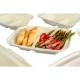 Biodegradable Disposable 100% Natural Paper Food Plate/Tray/Bowl Two-Compartment