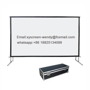 Wholesale acoustic sheet: XYScreen 120-400 Portable Fast Folding Front & Rear Projection Projector Screen with Flightcase