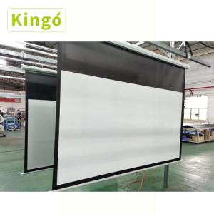Wholesale projection screen: 100 Inch Hexagon Steel Housing Manual Pull Down Projection Screen