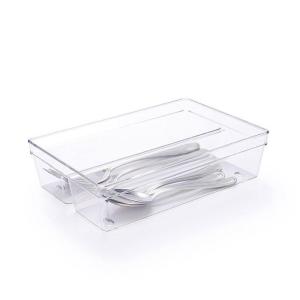 Wholesale plastic cutlery: Kitchen Clear Pantry Organizer Box