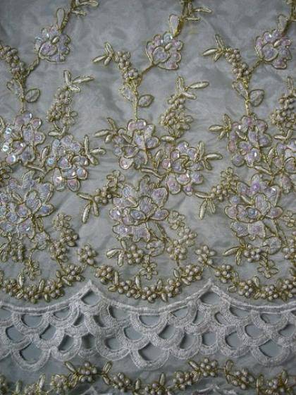 Embroidery Beaded Organza(id:1750248) Product details - View Embroidery ...