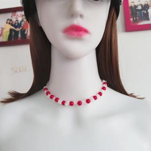 Wholesale benefit: 2021 New Women's Short Clavicle Chain Black Bead Pendant Short Necklace Female Factory Wholesale