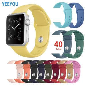 Wholesale wristbands: Soft Silicone Replacement Rubber Strap for Apple Watch Band Series Wristband 38 40 41mm 42 44 45mm
