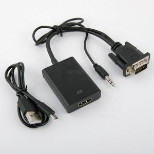 Wholesale vga to hdmi: 1080P VGA To Supporting HDMI Adapter Cable Male To Male Full HD Conversion Audio& Video Cable