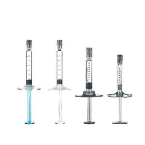 Wholesale hyaluronic acid syringe: Hyaluronic Acid Filler Syringe 1ml 2ml 3ml Glass Syringe  Prefilled Syringe with Backstop and Plunge