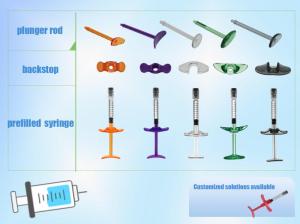 Wholesale sterile needle: 1ml Long .2ml Luer Lock Medical Cosmetic Prefilled Glass Syringe with Plunger Rod and Backstop