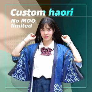 Wholesale printed blanket: Wholesale Custom Sublimation Printing Japanese Anime Kimono Haori Costume Halloween Cosplay Kimono