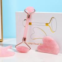 Wholesale Face Massage Jade Roller Rose Quartz Natural Stone Crystal and Gua Sha