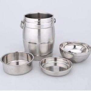 Wholesale stainless steel flask: Multiple Tier Food Flask for Hot Food with Handle Stainless Steel Hot Food Jar