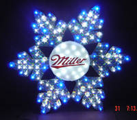 PVC Snowflake Lamp with Miller Logo