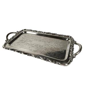 Wholesale Serving Trays: Silver Plated Metal Serving Tray