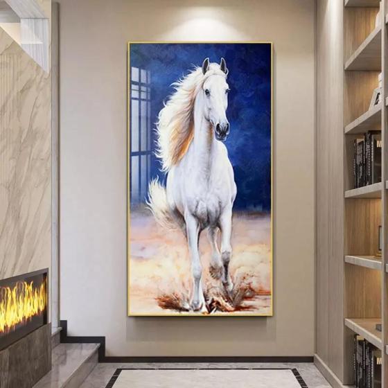 Sell Horse crystal porcelain painting art living room decoration oil painting