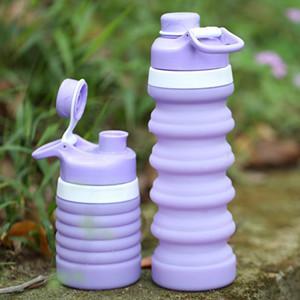 Wholesale silicone bottle: New BPA-free Folding Silicone Camping Water Bottle