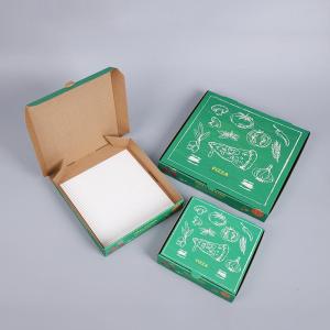 Wholesale pizza box: Ready in Stock Pizza Box F Flute Corrugated Craft Paper Take Away Box Food Grade Raw Paper
