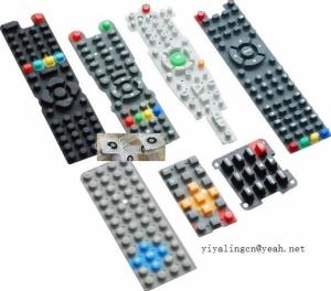 Wholesale rubber raw material: Custom Molded Silicone Rubber Buttons Numeric Keypad for TV Remote Controller