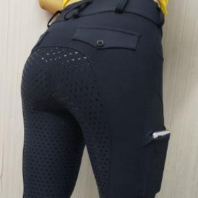 Wholesale train rides: Full Seat Silicone Horse Riding Pants / Equestrian Leggings with Phone Pocket