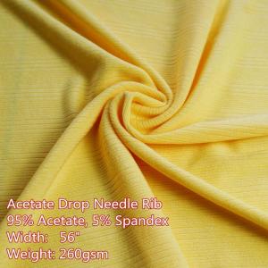 Wholesale Knitted Fabric: Knitted Acetate Drop Needle Rib 95% Acetate