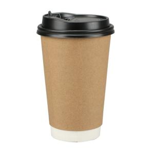 Wholesale hot drink cups: Double Wall Kraft Paper Cups Hot Drink Cups