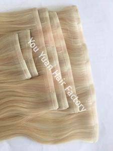 Wholesale hair clip: Luxury Cuticle Clip in Hair Extensions Seamless Clip in 100% Human Remy Hair Double Drawn
