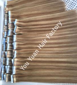 Wholesale remy hair extension: 100% Human Remy Hair Tape in Extensions Double Drawn Long Hair