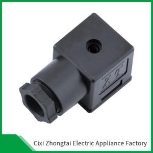 Wholesale gland packing valve packing: Form A Black A14 B12 DIN Solenoid Valve Connector Without LED