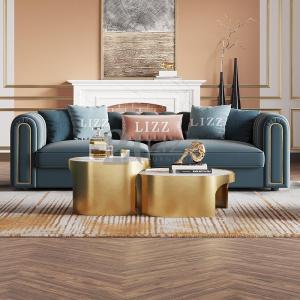 Wholesale american sofa: Dubai Luxury Home Furniture Modern Velvet Fabric Sofa Sets
