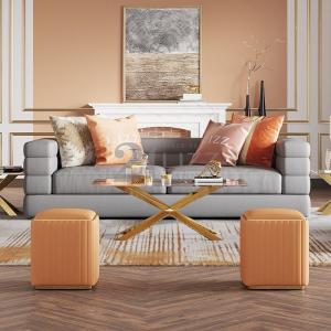 Wholesale italian furniture: Arabian Modern Fabric Leisure Sofa Velvet Living Room Furniture