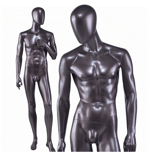 Mannequins Painted Skin Colour IN Matte Abstract Egghead MC-1B Black 