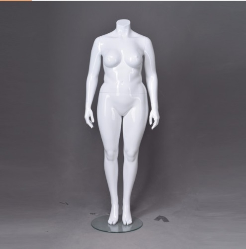 6 ft 1 in PLUS SIZE Female Mannequin Abstract Head Matte White New Style PLUS-44 