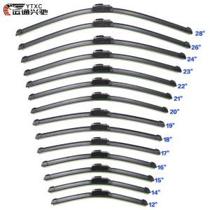 Wholesale blades: Wiper Blades Universal Soft Frameless Assembly Chrome Auto Car Windshield Wipers