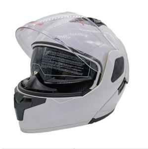 Wholesale helmet visors: Pearl White Double Visors Open Face Helmet OEM Motorcycle Helmet