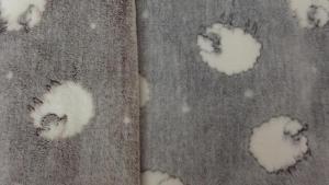 Wholesale microfiber bathrobe: Sheep Fashion Garment Home Textile Baby Blanket Flannel Fleece Polyester Knitting Fabric