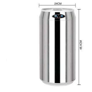 Wholesale double aa: 12L Coca Cola Shape Stainless Steel Sensor Trash Can Auot Open Close Battery Power