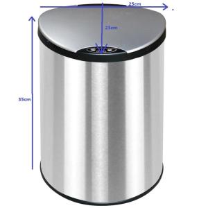Wholesale plastic bucket: 9L Motion Activated Stainless Steel Sensor Trash Can with Inner Plastic Bucket Auto Open Close