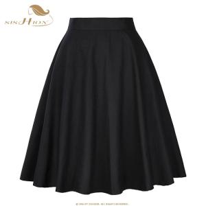 Wholesale tulle: Cotton Black Skirt Sexy Summer Skirt Floral Polka Polka Dot Black Red Blue High-waisted Plaid Skirt