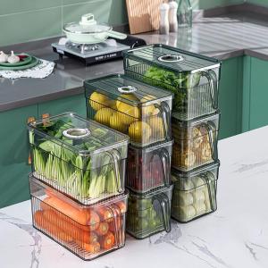 Wholesale lids: Refrigerator Organizer Bins with Lid, Pack of 3 Clear Plastic Bins for Fridge,Food Storage Container