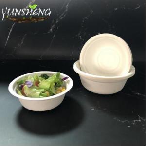 Wholesale sugarcane pulp: Disposable Compostable Sugarcane Bagasse Pulp Paper Bowl with Round Bottom for Soup