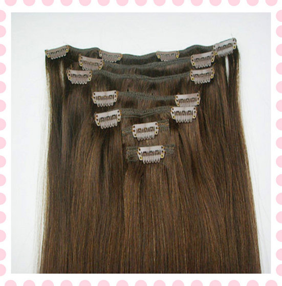 Buy China clip hair, clip in hair extension, human hair extension - E...
