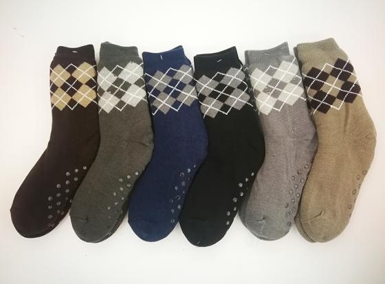 mens fleece lined slipper socks